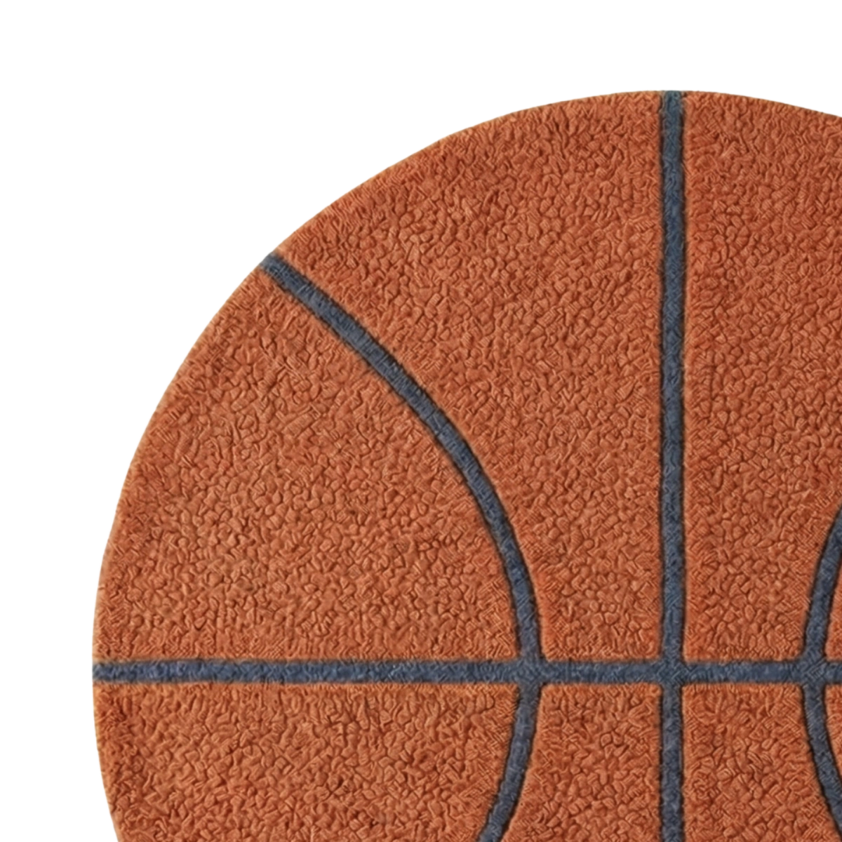 Close-up of a textured brown surface resembling a basketball
