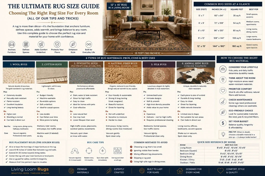 6 Types of Rug Materials and How to Choose One: A Complete Rug Material Guide for Your Home