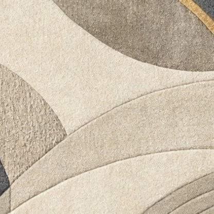 Close-up of a textured fabric with geometric pattern in neutral colors