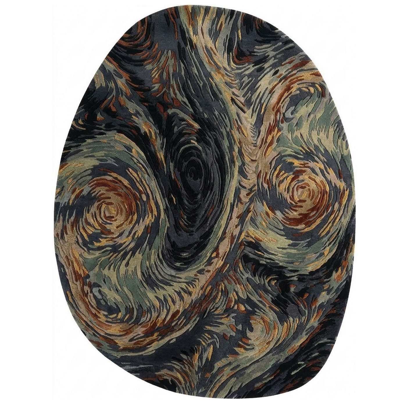 Abstract Swirl Textured Hand-Tufted Area Rug – Modern Luxury Carpet for Living Room & Bedroom