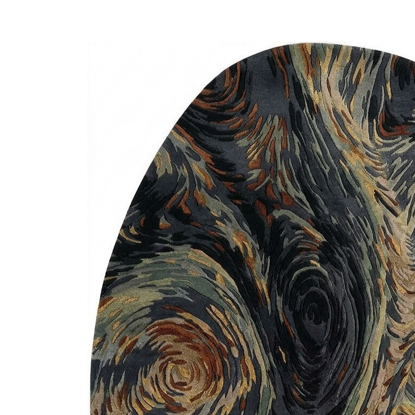 Abstract Swirl Textured Hand-Tufted Area Rug – Modern Luxury Carpet for Living Room & Bedroom