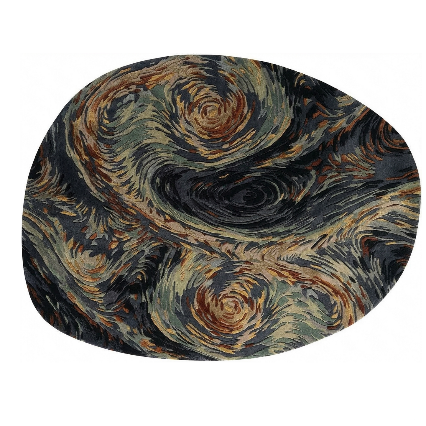 Abstract Swirl Textured Hand-Tufted Area Rug – Modern Luxury Carpet for Living Room & Bedroom