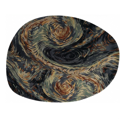 Abstract Swirl Textured Hand-Tufted Area Rug – Modern Luxury Carpet for Living Room & Bedroom