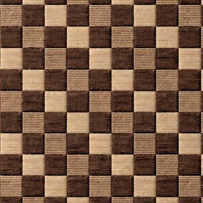 Checkered pattern with brown and beige squares