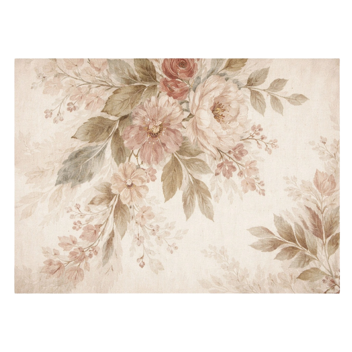 Floral design on a textured beige background
