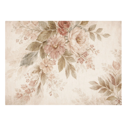 Floral design on a textured beige background