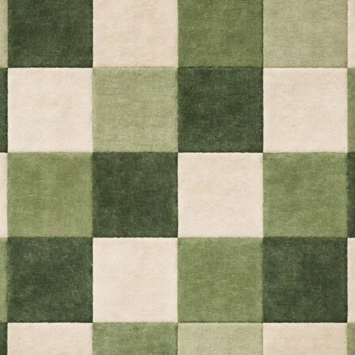 Checkered pattern with alternating green and beige squares