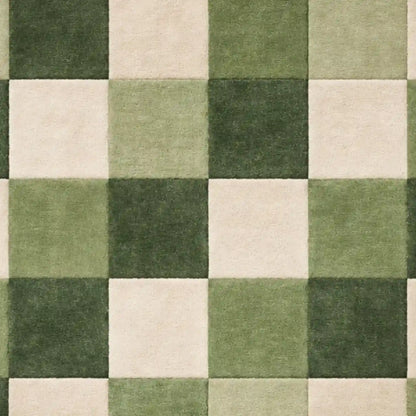 Checkered pattern with alternating green and beige squares