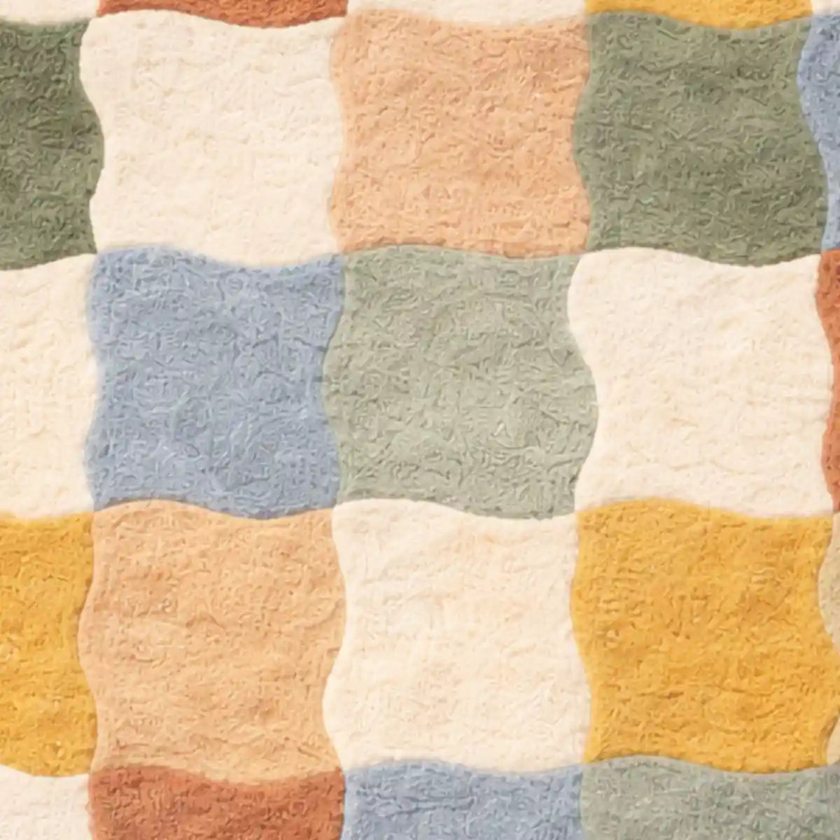 Multicolored textured square pattern