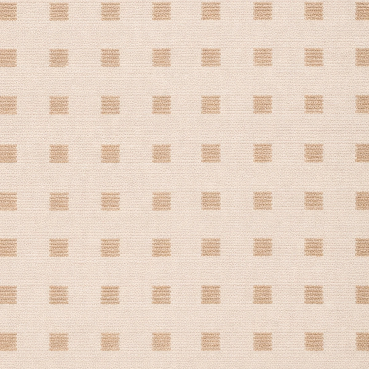 Textured fabric pattern with small squares in beige on a beige background